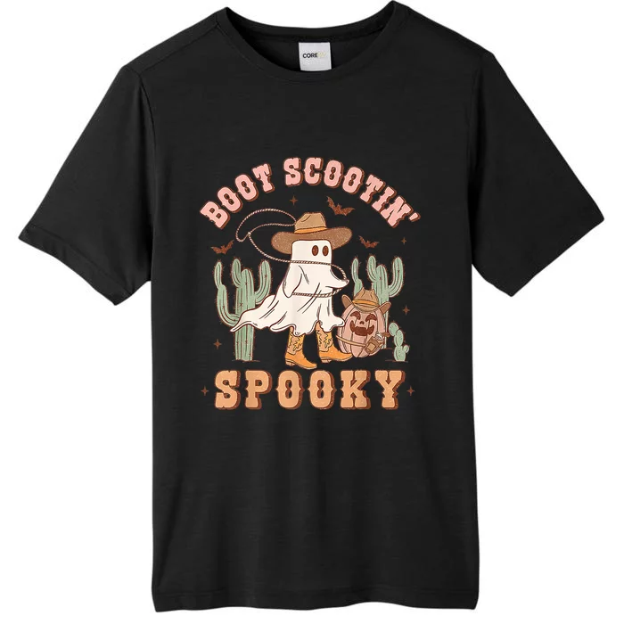 Retro Western Halloween Cowboy Ghost Boot Scootin Spooky ChromaSoft Performance T-Shirt