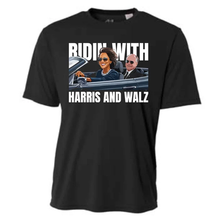 Ridin With Harris And Walz President Kamala Harris Tim Walz Cooling Performance Crew T-Shirt