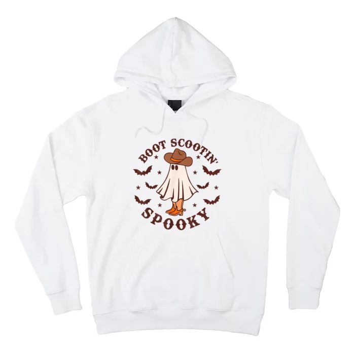 Retro Western Halloween Cute Ghost Funny Boot Scootin Spooky Hoodie