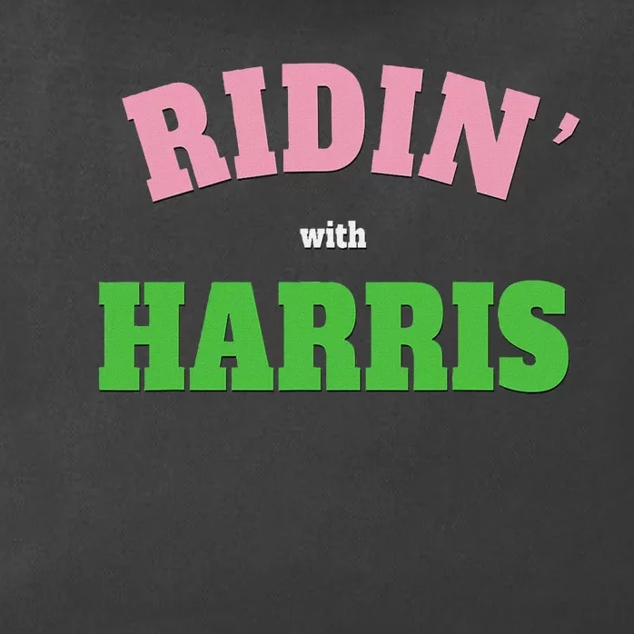 Ridin With Harris Democrat Zip Tote Bag