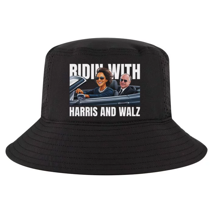 Ridin With Harris And Walz President Kamala Harris Tim Walz Cool Comfort Performance Bucket Hat