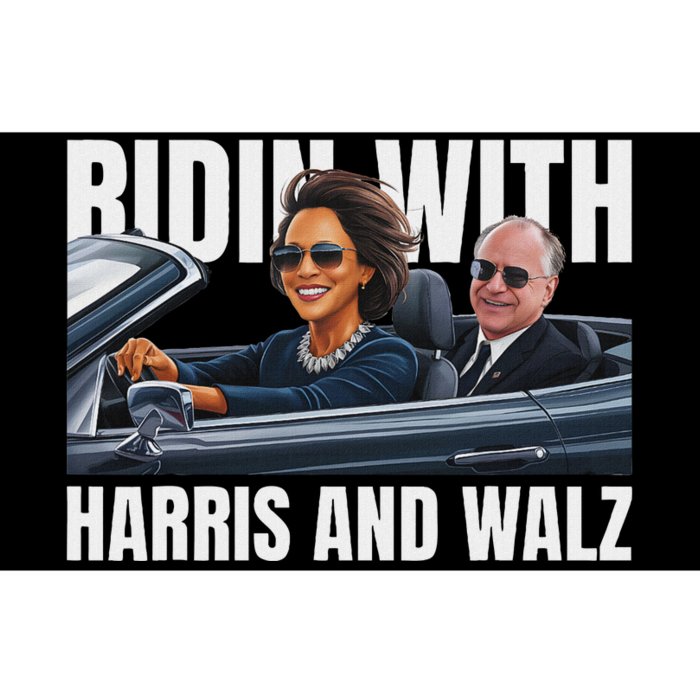 Ridin With Harris And Walz President Kamala Harris Tim Walz Bumper Sticker