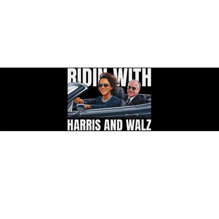 Ridin With Harris And Walz President Kamala Harris Tim Walz Bumper Sticker