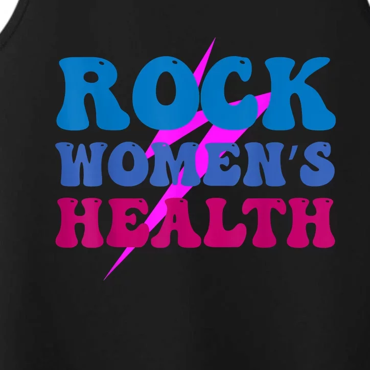 Rock Women's Health Groovy Design For Women Performance Tank