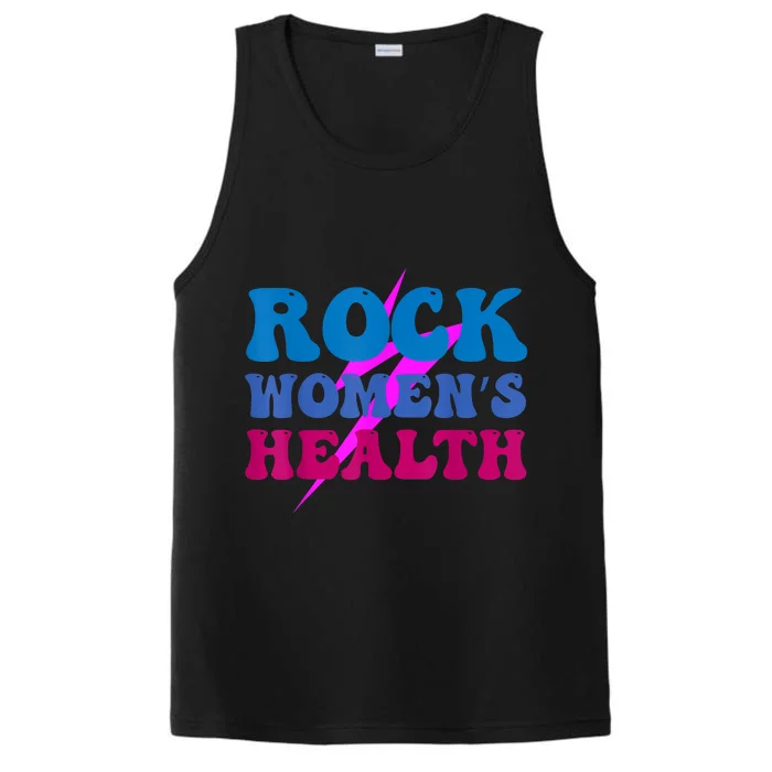 Rock Women's Health Groovy Design For Women Performance Tank