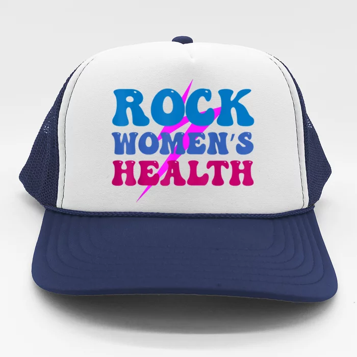 Rock Women's Health Groovy Design For Women Trucker Hat