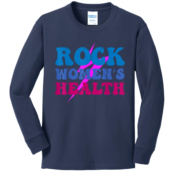 Rock Women's Health Groovy Design For Women Kids Long Sleeve Shirt