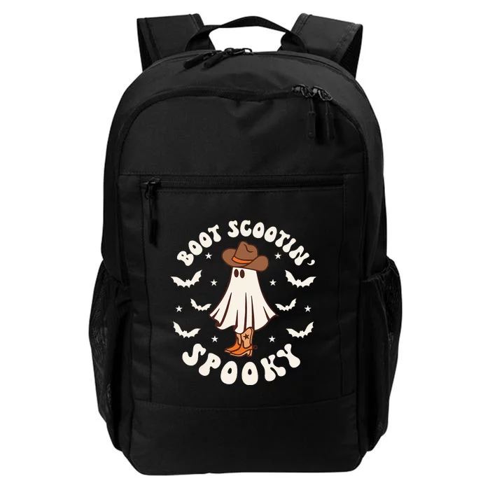 Retro Western Halloween Cute Ghost Funny Boot Scootin Spooky Daily Commute Backpack