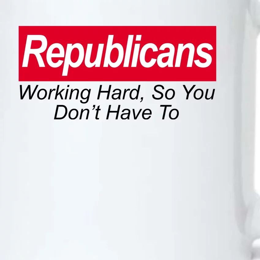 Republicans Working Hard So You Don't Have To Black Color Changing Mug