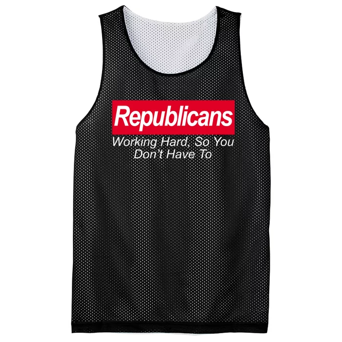 Republicans Working Hard So You Don't Have To Mesh Reversible Basketball Jersey Tank