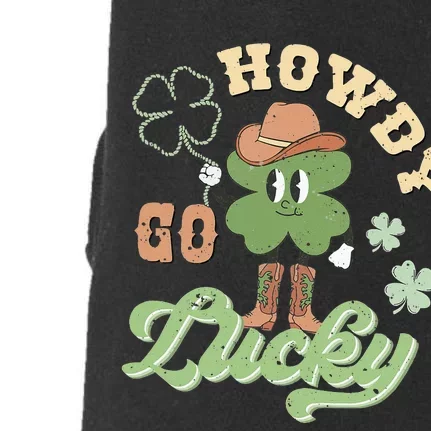 Retro Western Howdy Go Lucky Funny St Patricks Day Doggie 3-End Fleece Hoodie