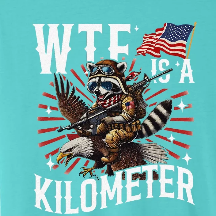 Retro Wtf Is A Kilometer Raccoon Eagle ChromaSoft Performance T-Shirt