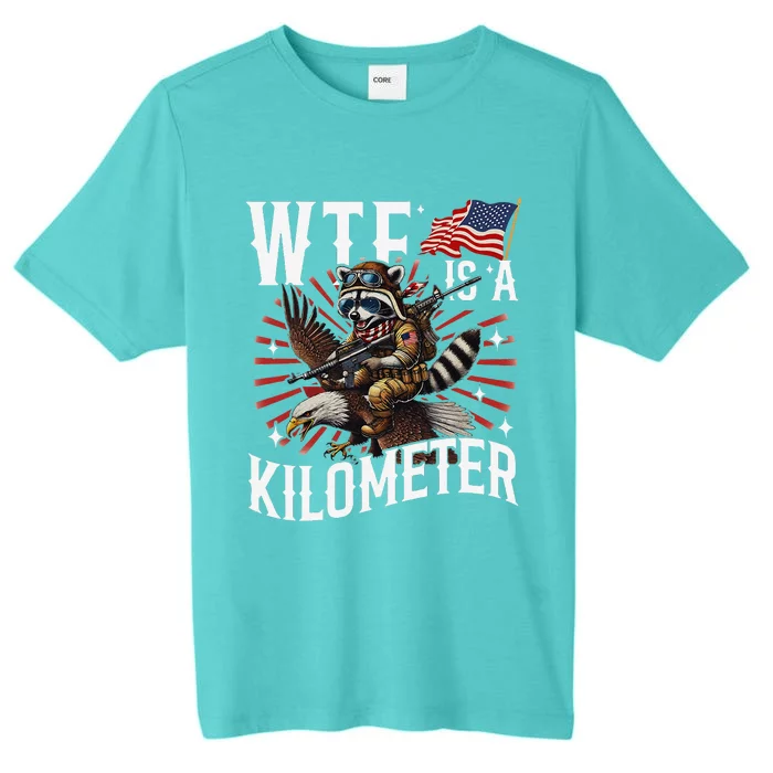 Retro Wtf Is A Kilometer Raccoon Eagle ChromaSoft Performance T-Shirt