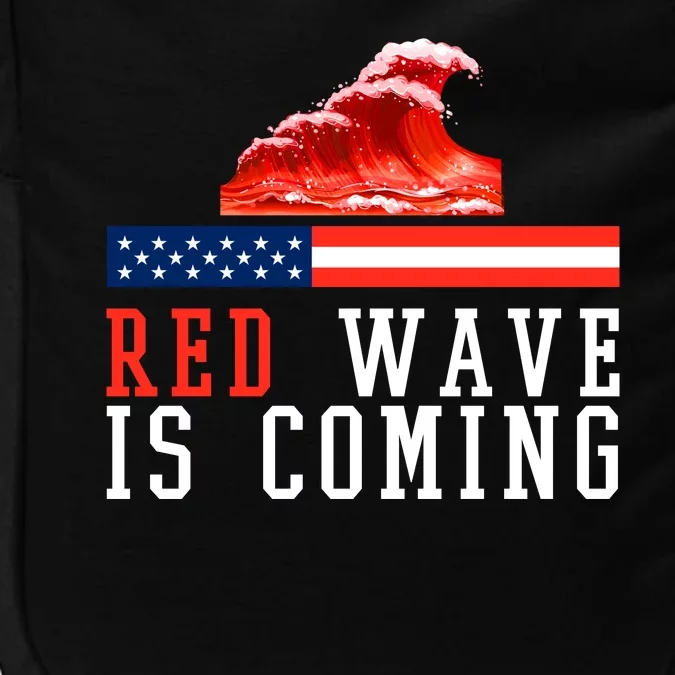 Red Wave Is Coming American Flag Conservative Impact Tech Backpack