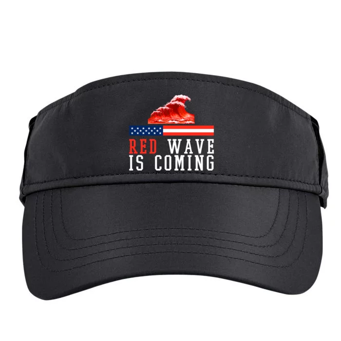 Red Wave Is Coming American Flag Conservative Adult Drive Performance Visor