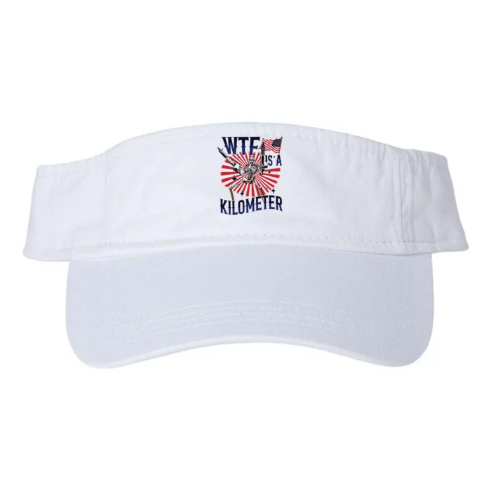 Retro Wtf Is A Kilometer Funny Valucap Bio-Washed Visor