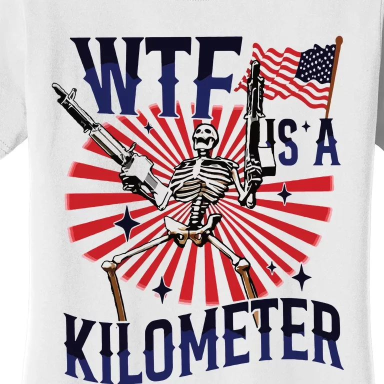 Retro Wtf Is A Kilometer Funny Women's T-Shirt