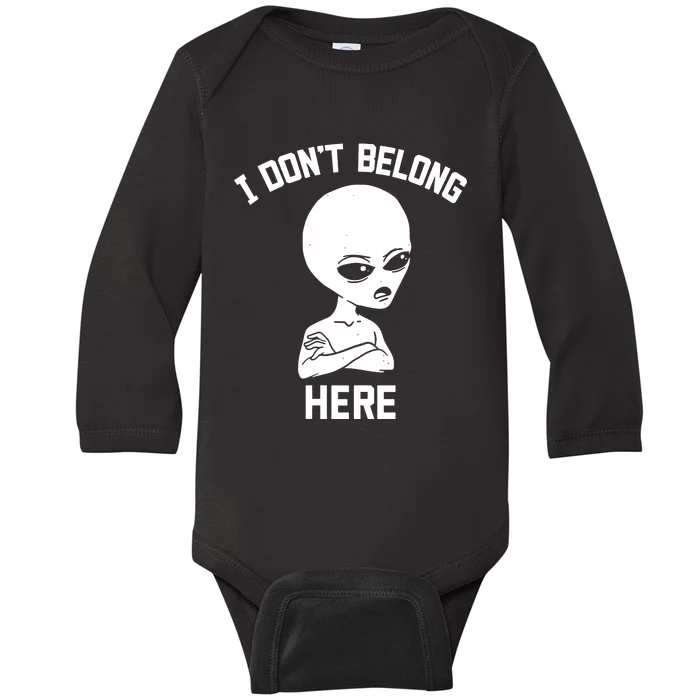 Reymysterio Wearing I DonT Belong Here Baby Long Sleeve Bodysuit