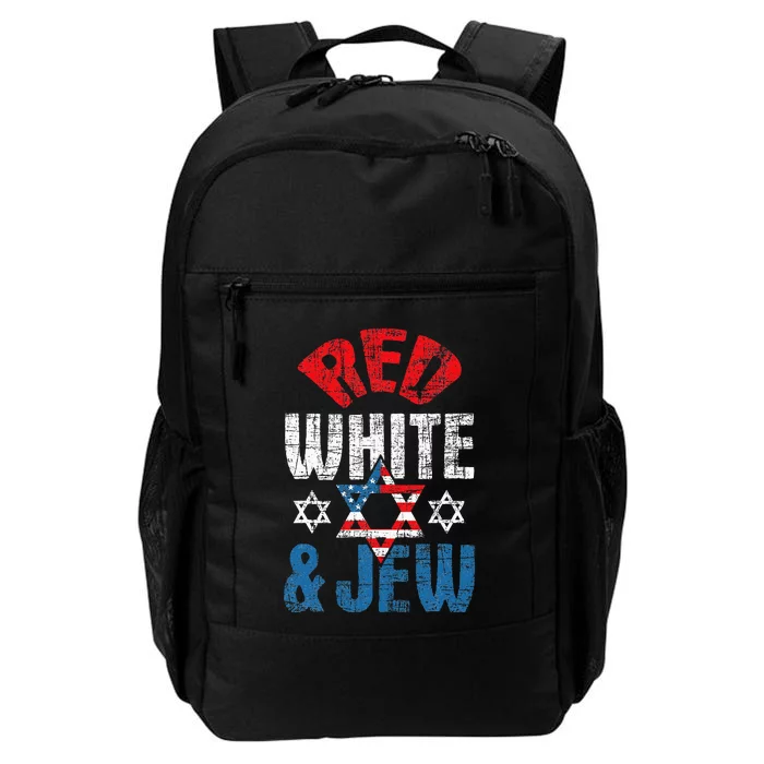 Red White & Jew Usa American Flag Jewish Star Of David Daily Commute Backpack