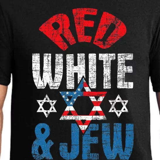 Red White & Jew Usa American Flag Jewish Star Of David Pajama Set