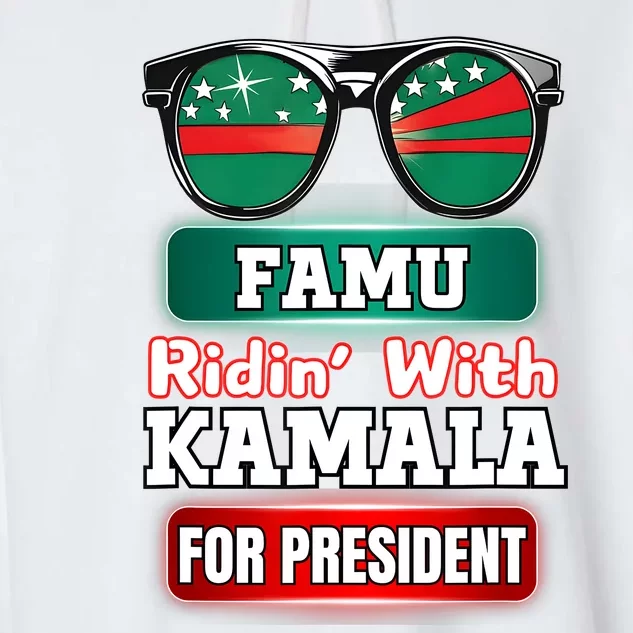 Ridin With Kamala Florida Famu Hbc Garment-Dyed Fleece Hoodie