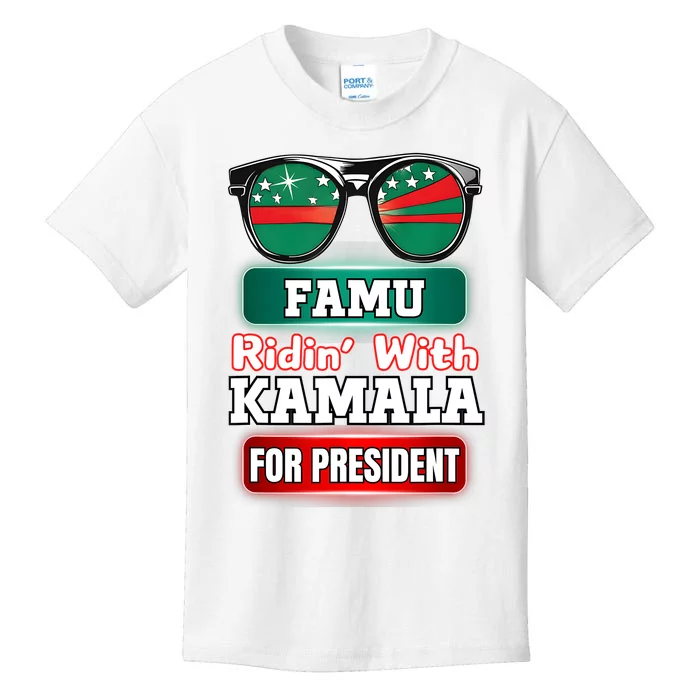 Ridin With Kamala Florida Famu Hbc Kids T-Shirt