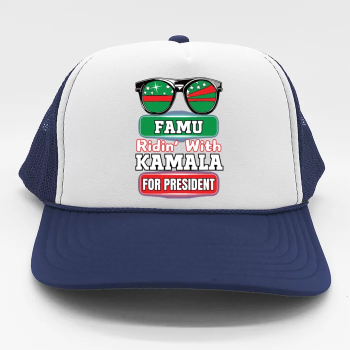 Ridin With Kamala Florida Famu Hbc Trucker Hat