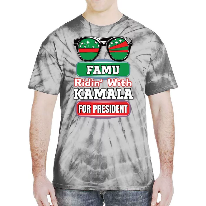 Ridin With Kamala Florida Famu Hbc Tie-Dye T-Shirt