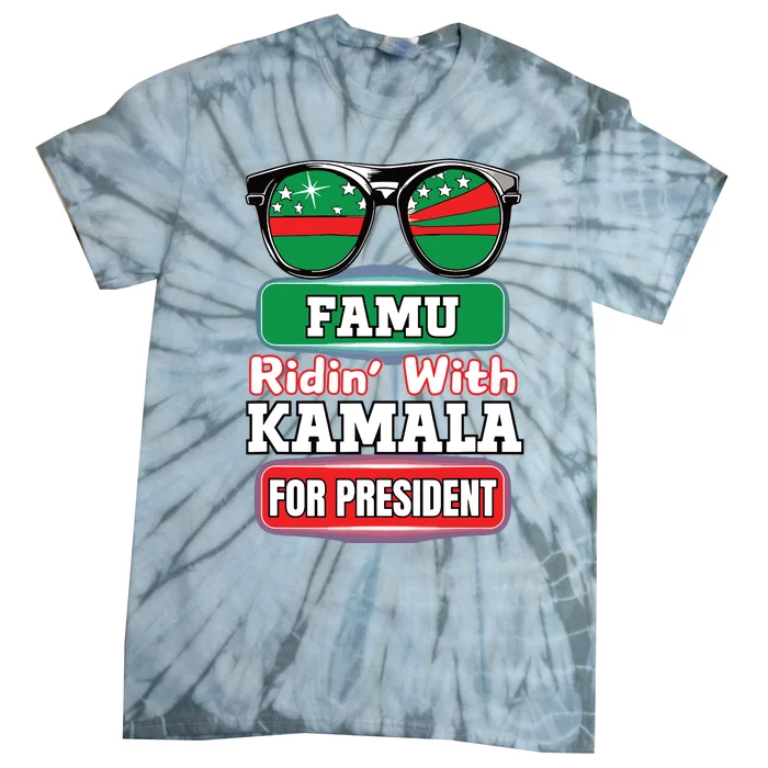 Ridin With Kamala Florida Famu Hbc Tie-Dye T-Shirt