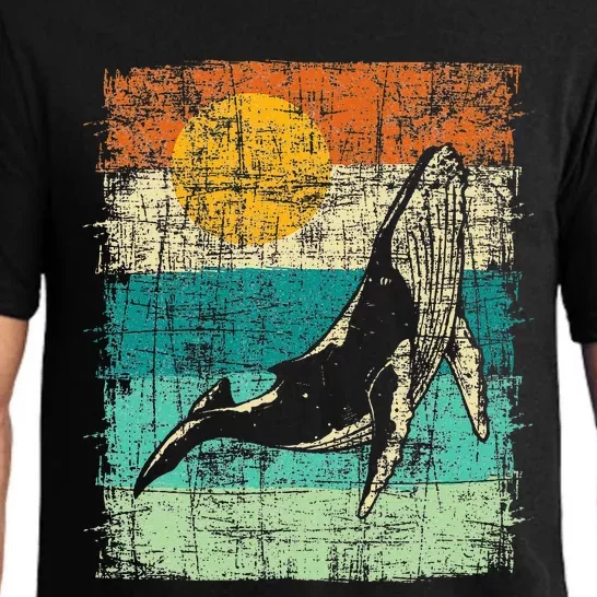 Retro Whale Lover Marine Biologist Aquarist Whales Animal Pajama Set