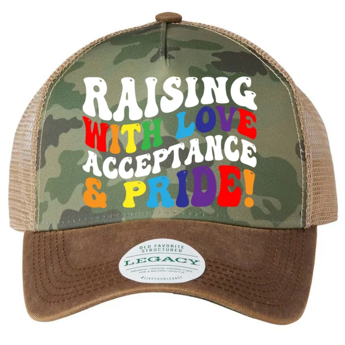 Raising With Love Acceptance And Pride Groovy Lgbtq Legacy Tie Dye Trucker Hat