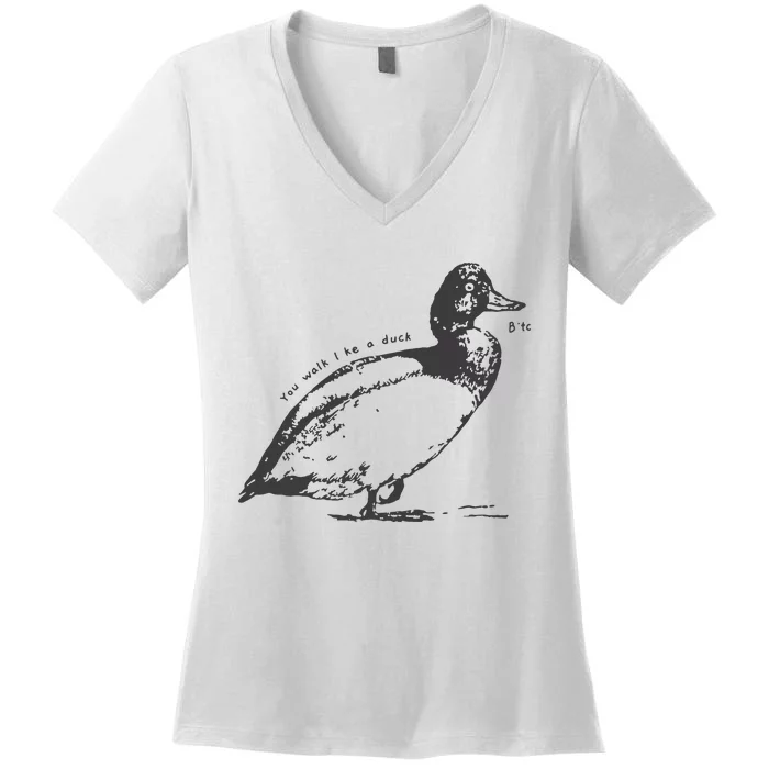 Rm Walk Like A Duck Women's V-Neck T-Shirt