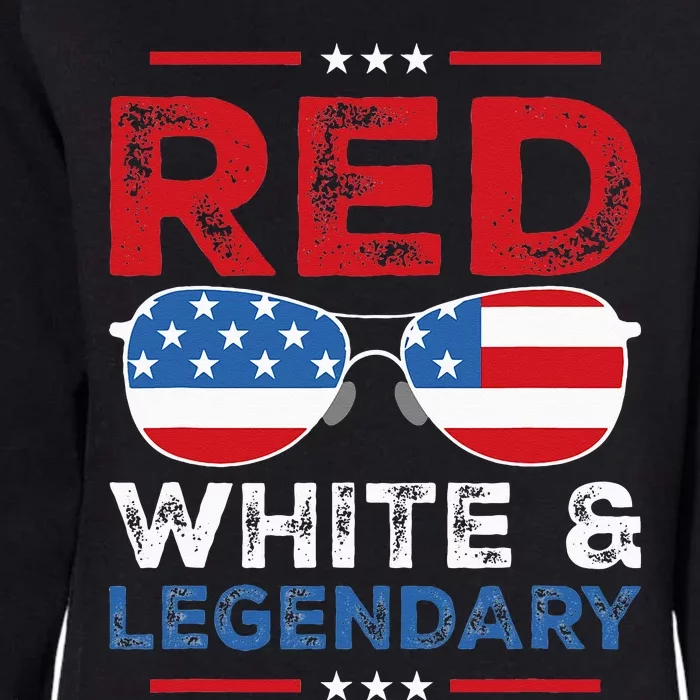 Red White Legendary Papa Father Son Matching 4th Of July Dad Womens California Wash Sweatshirt