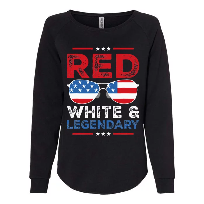 Red White Legendary Papa Father Son Matching 4th Of July Dad Womens California Wash Sweatshirt