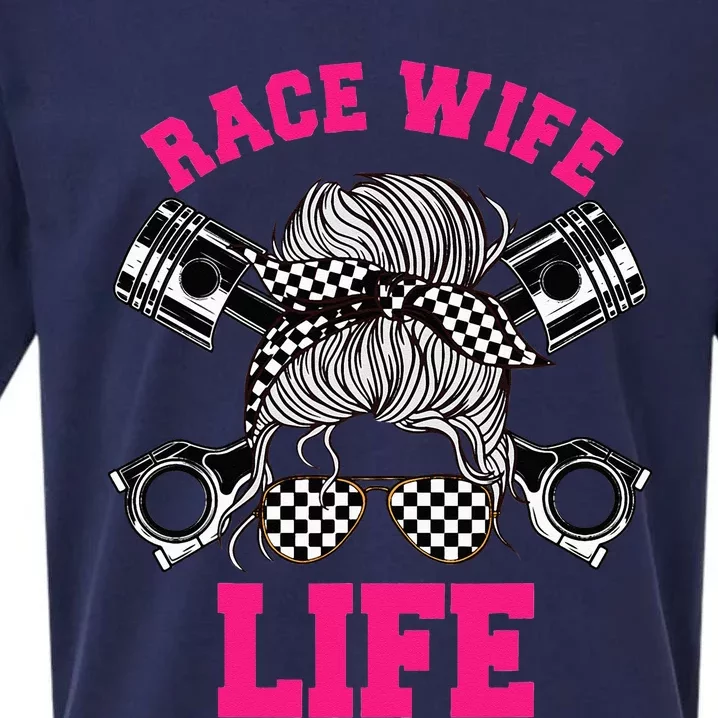 Race Wife Life Dirt Track Racing Racer Bike Car MX Sueded Cloud Jersey T-Shirt