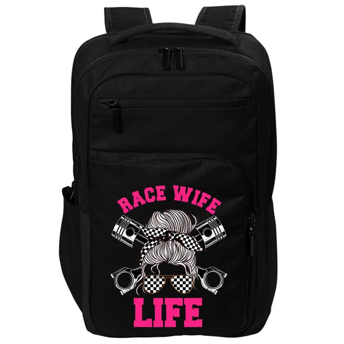 Race Wife Life Dirt Track Racing Racer Bike Car MX Impact Tech Backpack