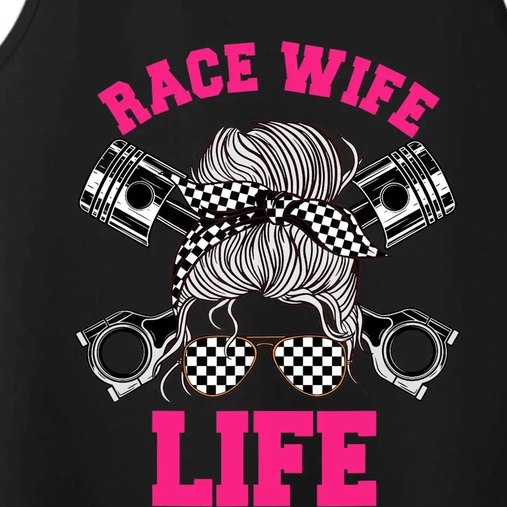 Race Wife Life Dirt Track Racing Racer Bike Car MX Performance Tank