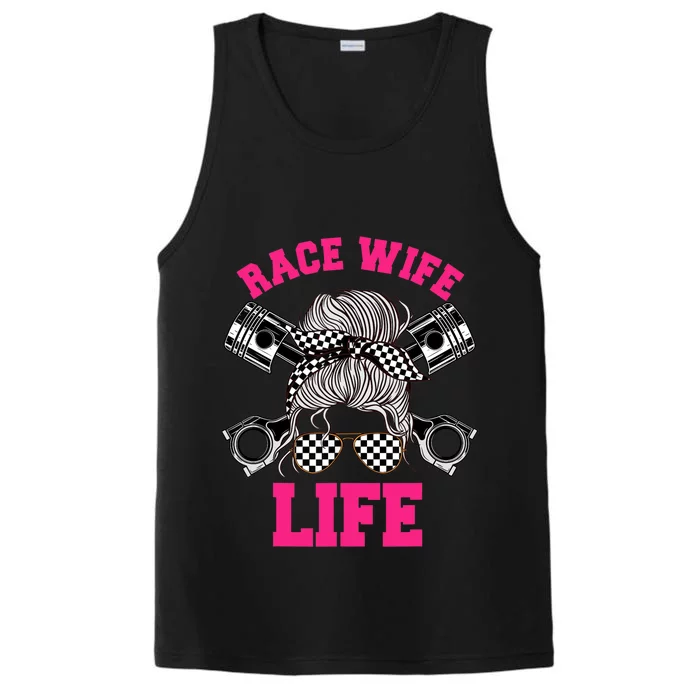 Race Wife Life Dirt Track Racing Racer Bike Car MX Performance Tank