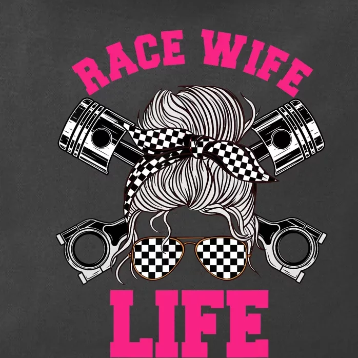 Race Wife Life Dirt Track Racing Racer Bike Car MX Zip Tote Bag