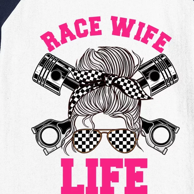 Race Wife Life Dirt Track Racing Racer Bike Car MX Baseball Sleeve Shirt