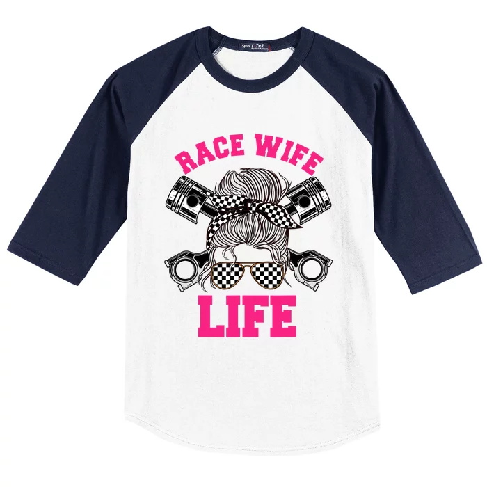 Race Wife Life Dirt Track Racing Racer Bike Car MX Baseball Sleeve Shirt