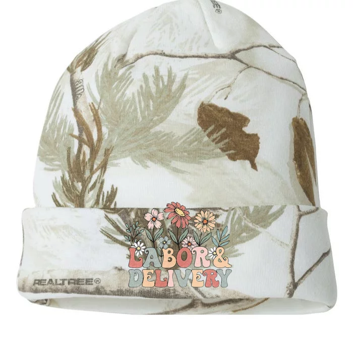 Retro Wildflowers Labor And Delivery Nurse Back To School Kati - 12in Camo Beanie