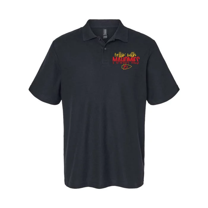 Rolling With Mahomies Mahomes 15 Softstyle Adult Sport Polo