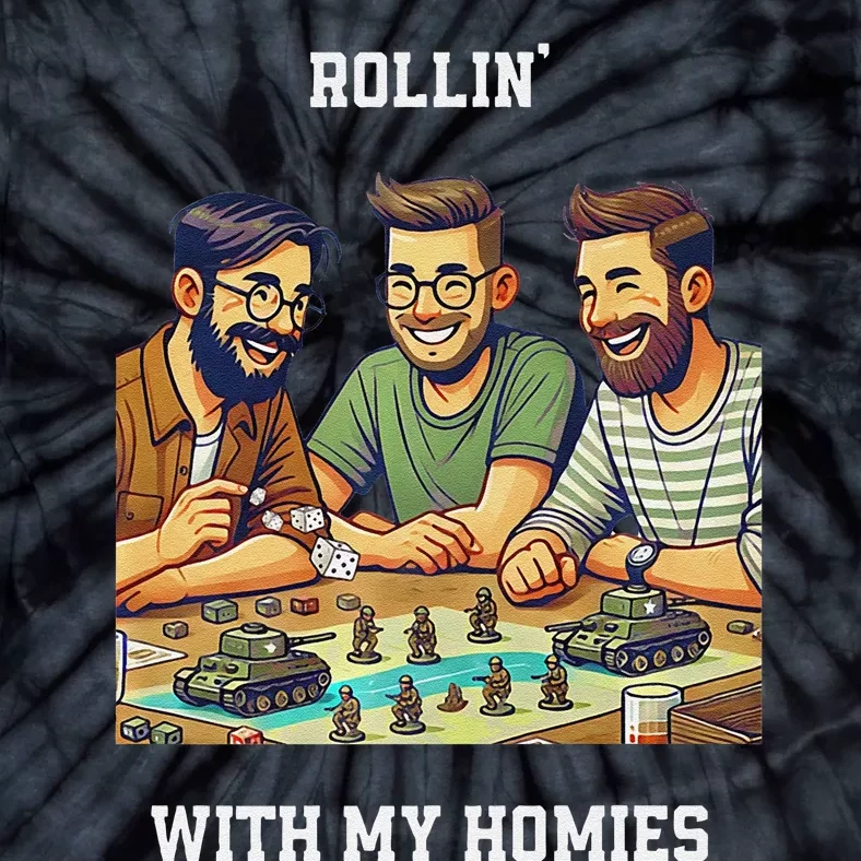 Rolling With My Homies Tabletop Gamer Premium Tie-Dye T-Shirt