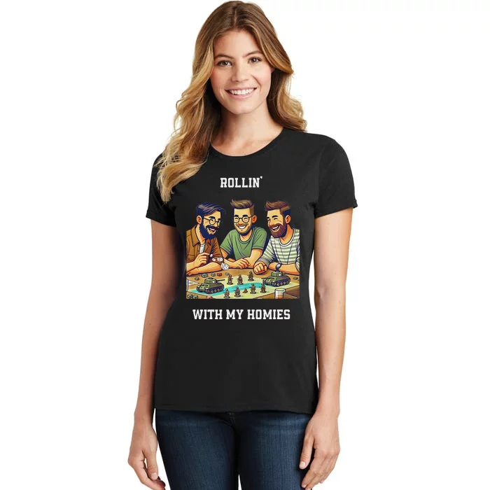 Rolling With My Homies Tabletop Gamer Premium Women's T-Shirt