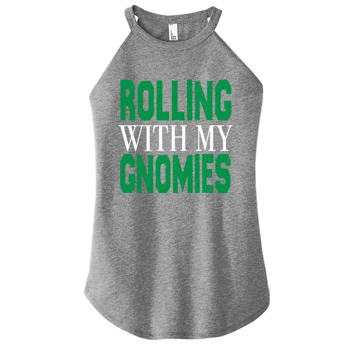 Rolling With My Gnomies Christmas Gift Women’s Perfect Tri Rocker Tank