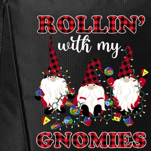 Rollin With My Gnomies Roll For Initiative Christmas Gnomes Gift City Backpack