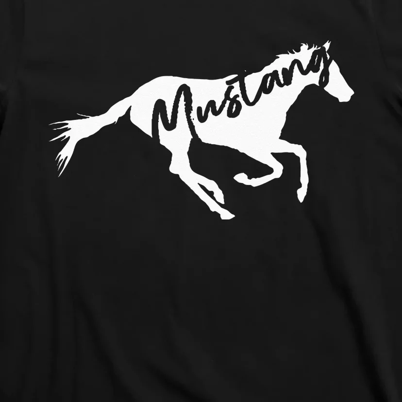 Running Wild Mustang Horse Breed Lover Silhouette T-Shirt
