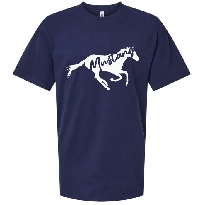 Running Wild Mustang Horse Breed Lover Silhouette Sueded Cloud Jersey T-Shirt