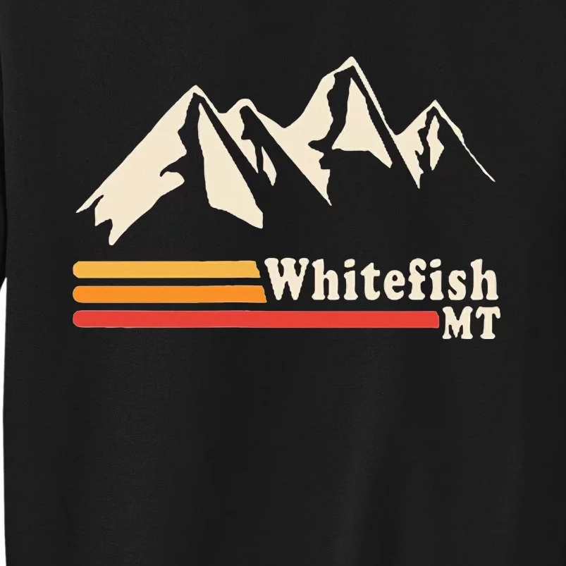 Retro Whitefish Montana Rocky Mountains Ski Sweatshirt